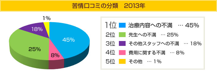 苦情口コミの分類　2013年